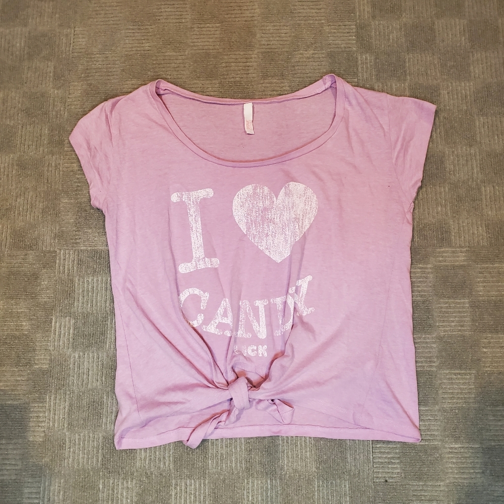 "I ❤️ CANDY" Tie-Front Tee